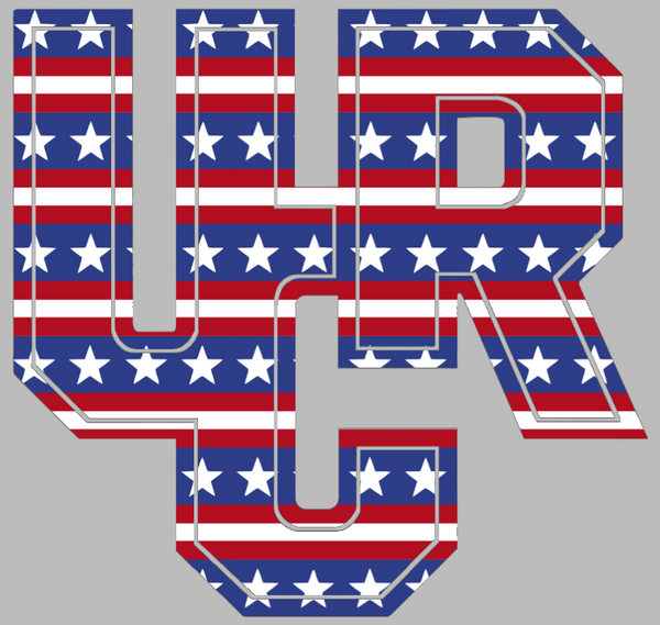 California Riverside Highlanders Team Logo Stars & Stripes USA American Flag Vinyl Decal PICK SIZE