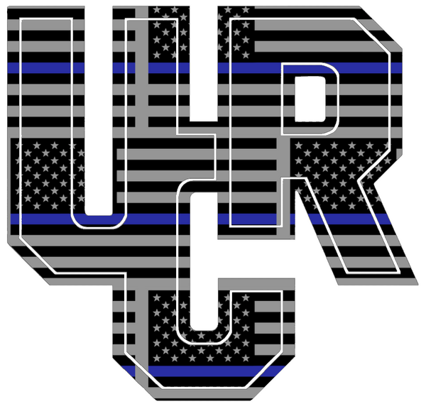 California Riverside Highlanders Team Logo Thin Blue Line American Flag Premium DieCut Vinyl Decal PICK SIZE
