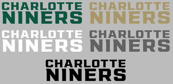 Charlotte 49ers Team Name Logo Premium DieCut Vinyl Decal PICK COLOR & SIZE