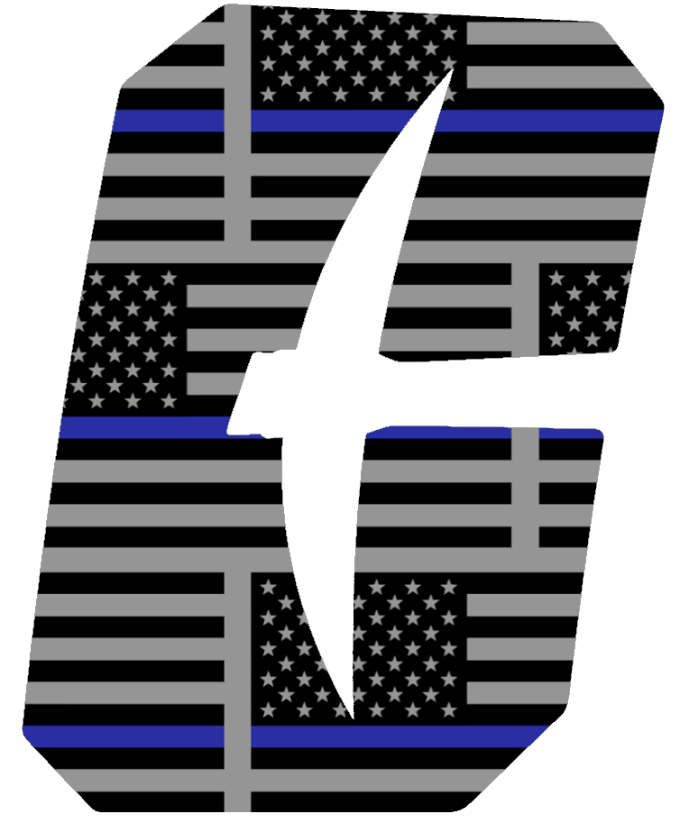 Charlotte 49ers Team Logo Thin Blue Line American Flag Premium DieCut Vinyl Decal PICK SIZE