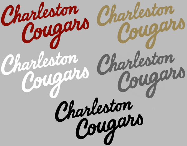 Charleston Cougars Team Name Logo Premium DieCut Vinyl Decal PICK COLOR & SIZE