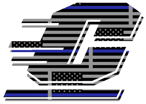 Central Michigan Chippewas Team Logo Thin Blue Line American Flag Premium DieCut Vinyl Decal PICK SIZE