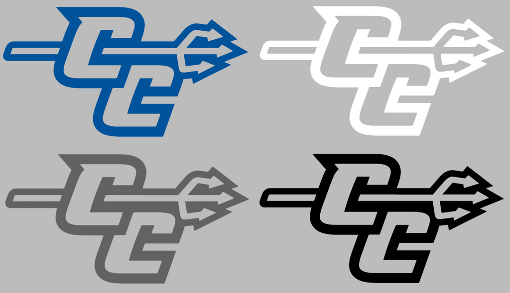 Central Connecticut Blue Devils CC Logo Premium DieCut Vinyl Decal PICK COLOR & SIZE