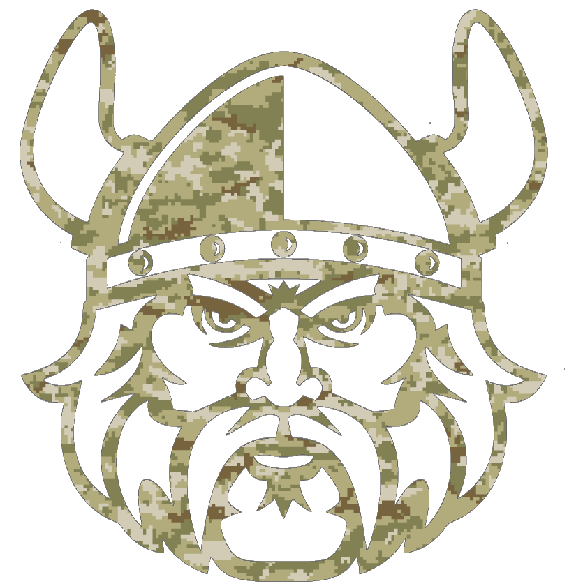 Cleveland State Vikings Team Logo Salute to Service Camouflage Camo Vinyl Decal PICK SIZE