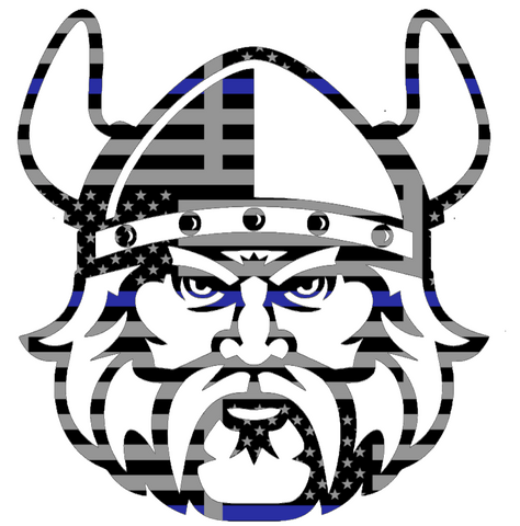 Cleveland State Vikings Team Logo Thin Blue Line American Flag Premium DieCut Vinyl Decal PICK SIZE