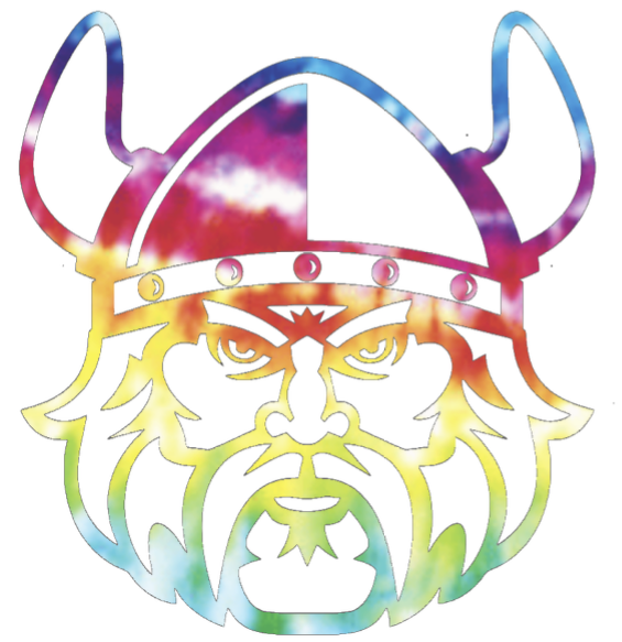 Cleveland State Vikings Team Logo Crucial Catch Cancer Tie Dye Vinyl Decal PICK SIZE