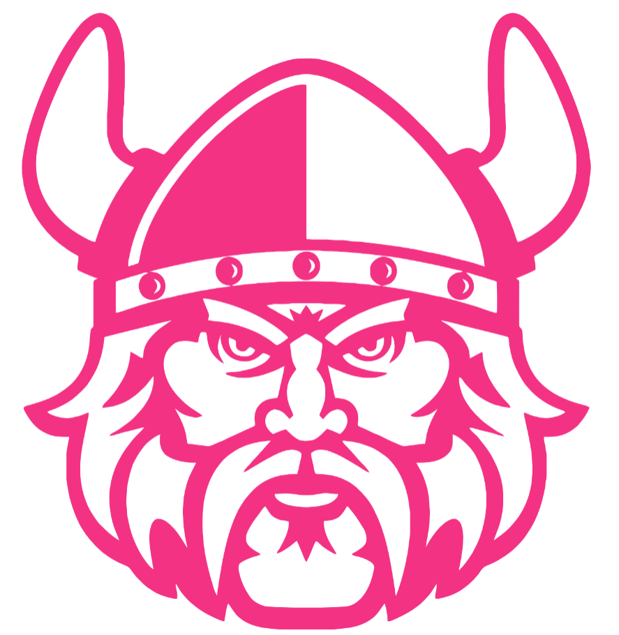 Cleveland State Vikings HOT PINK Team Logo Premium DieCut Vinyl Decal PICK SIZE