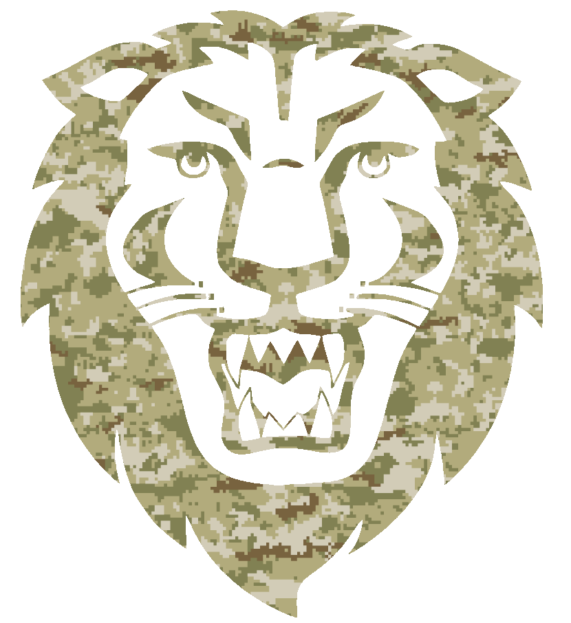 Columbia Lions Team Logo Salute to Service Camouflage Camo Vinyl Decal PICK SIZE