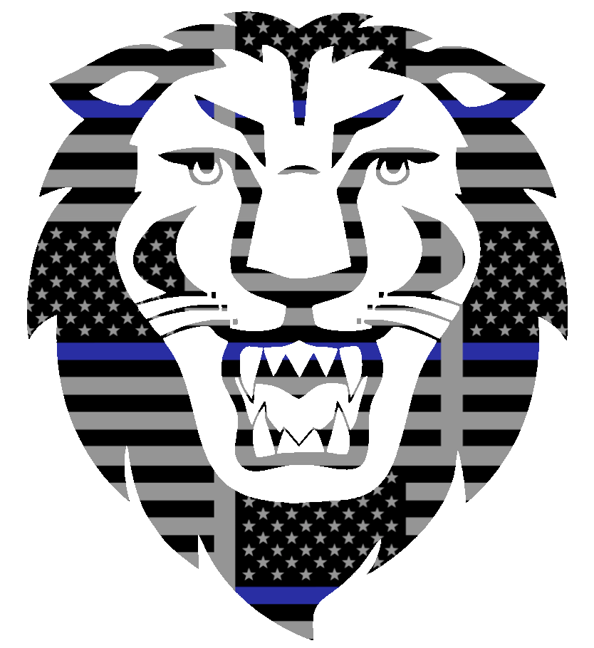Columbia Lions Team Logo Thin Blue Line American Flag Premium DieCut Vinyl Decal PICK SIZE