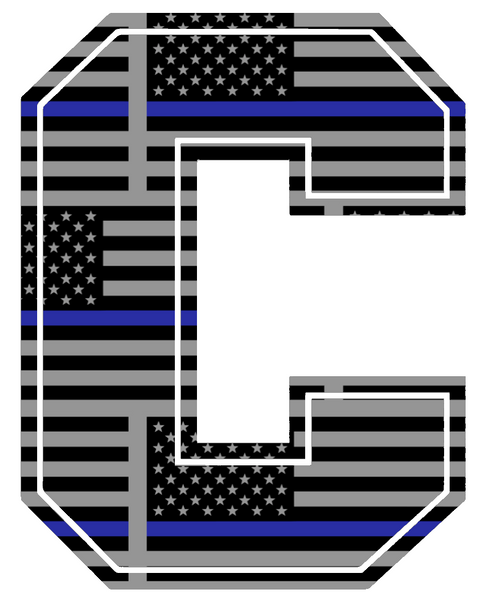 Cornell Big Red C Logo Thin Blue Line American Flag Premium DieCut Vinyl Decal PICK SIZE