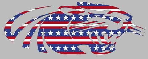 Wisconsin Milwaukee Panthers Team Logo Stars & Stripes USA American Flag Vinyl Decal PICK SIZE