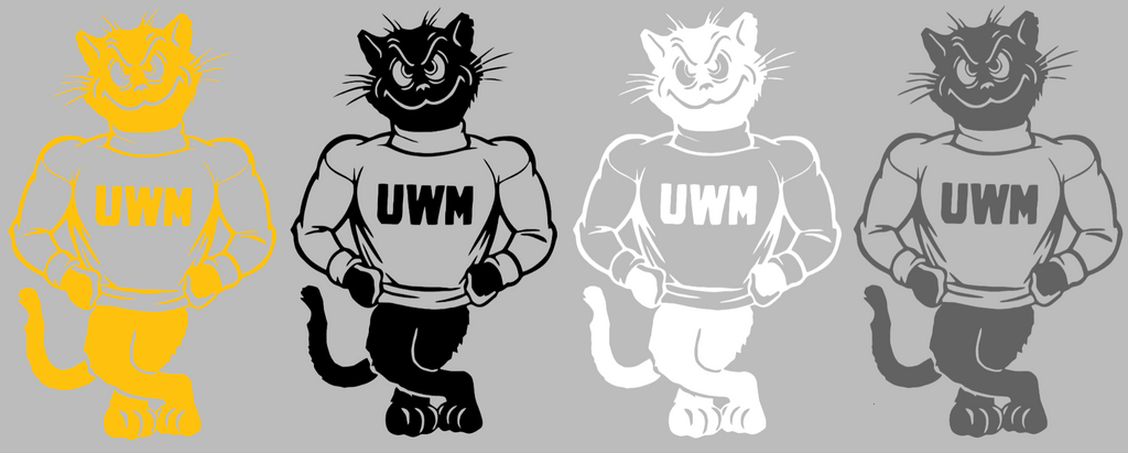 Wisconsin Milwaukee Panthers Retro Throwback Logo Premium DieCut Vinyl Decal PICK COLOR & SIZE