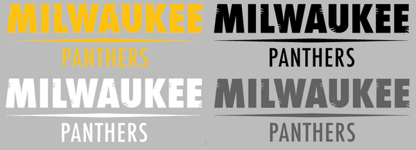 Wisconsin Milwaukee Panthers Team Name Logo Premium DieCut Vinyl Decal PICK COLOR & SIZE