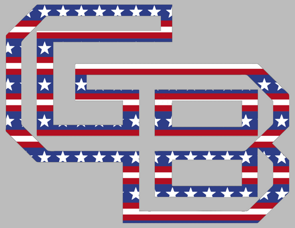 Wisconsin Green Bay Phoenix Team Logo Stars & Stripes USA American Flag Vinyl Decal PICK SIZE