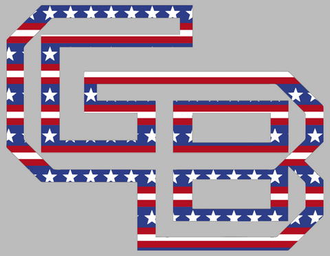 Wisconsin Green Bay Phoenix Team Logo Stars & Stripes USA American Flag Vinyl Decal PICK SIZE