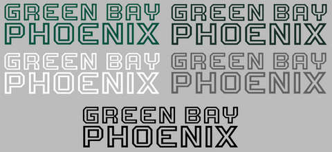 Wisconsin Green Bay Phoenix Team Name Logo Premium DieCut Vinyl Decal PICK COLOR & SIZE
