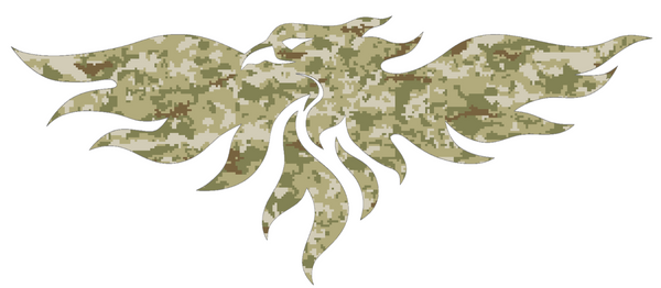 Wisconsin Green Bay Phoenix Alternate Logo Salute to Service Camouflage Camo Vinyl Decal PICK SIZE