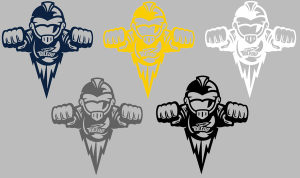Toledo Rockets Rocky Mascot Logo Premium DieCut Vinyl Decal PICK COLOR & SIZE