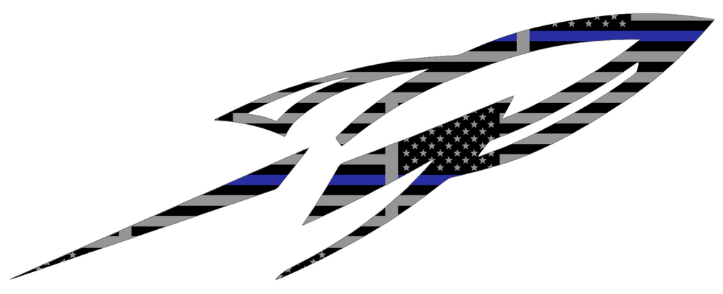 Toledo Rockets Team Logo Thin Blue Line American Flag Premium DieCut Vinyl Decal PICK SIZE