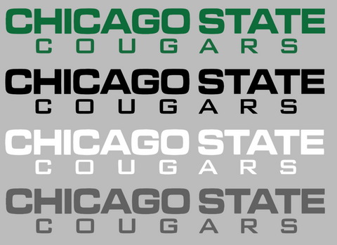 Chicago State Cougars Team Name Logo Premium DieCut Vinyl Decal PICK COLOR & SIZE