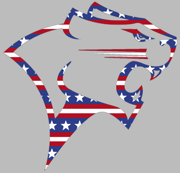 Chicago State Cougars Team Logo Stars & Stripes USA American Flag Vinyl Decal PICK SIZE