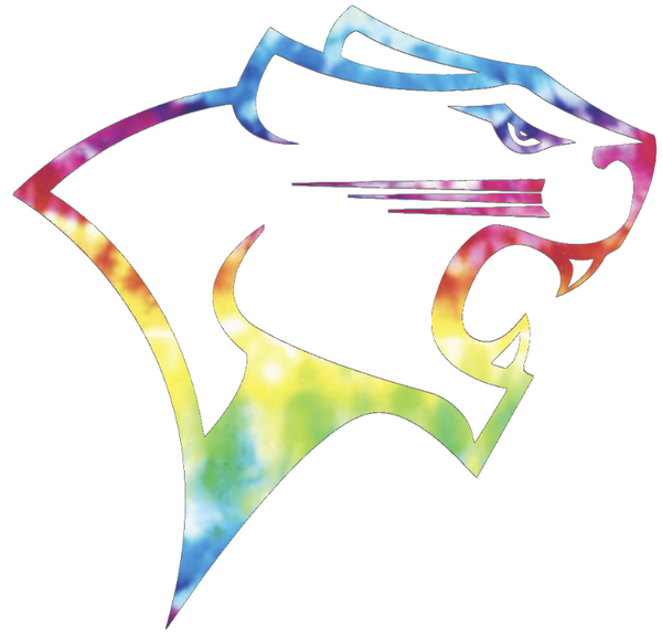 Chicago State Cougars Team Logo Crucial Catch Cancer Tie Dye Vinyl Decal PICK SIZE