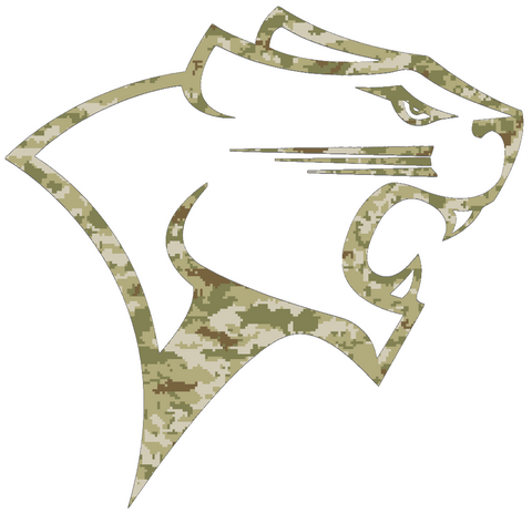 Chicago State Cougars Team Logo Salute to Service Camouflage Camo Vinyl Decal PICK SIZE