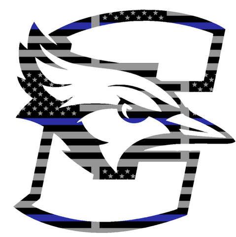 Creighton Blue Jays Team Logo Thin Blue Line American Flag Premium DieCut Vinyl Decal PICK SIZE