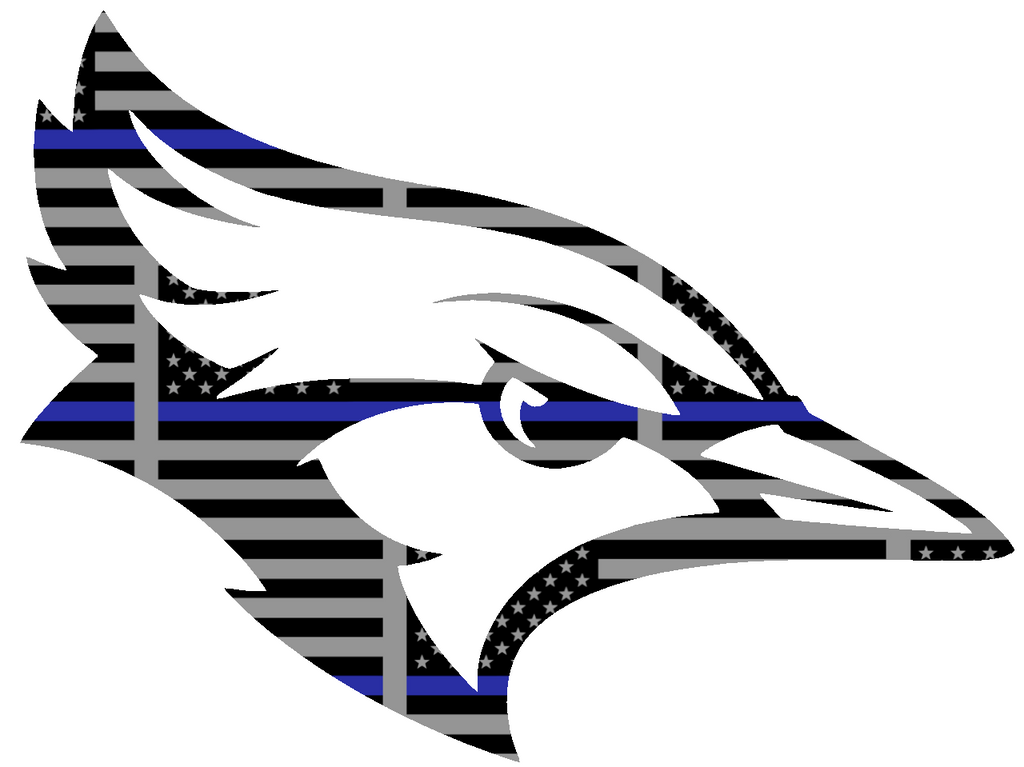 Creighton Blue Jays Mascot Logo Thin Blue Line American Flag Premium DieCut Vinyl Decal PICK SIZE