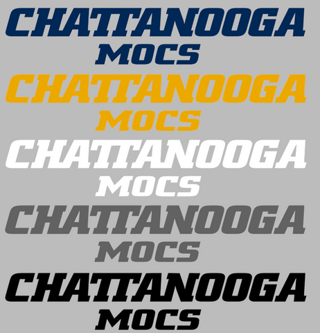 Chattanooga Mocs Team Name Logo Premium DieCut Vinyl Decal PICK COLOR & SIZE