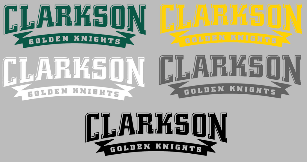 Clarkson Golden Knights Team Name Logo Premium DieCut Vinyl Decal PICK COLOR & SIZE