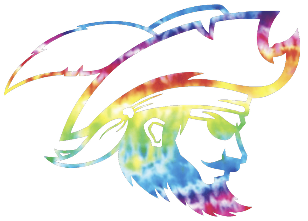 CSU Buccaneers Team Logo Crucial Catch Cancer Tie Dye Vinyl Decal PICK SIZE