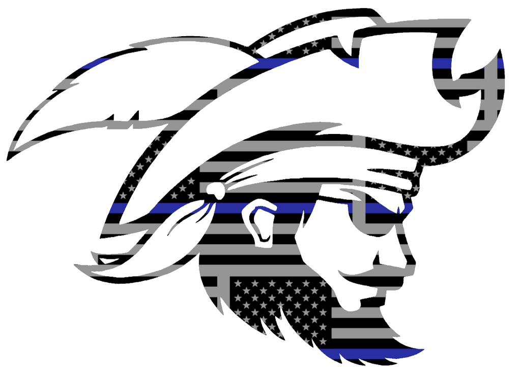 CSU Buccaneers Team Logo Thin Blue Line American Flag Premium DieCut Vinyl Decal PICK SIZE