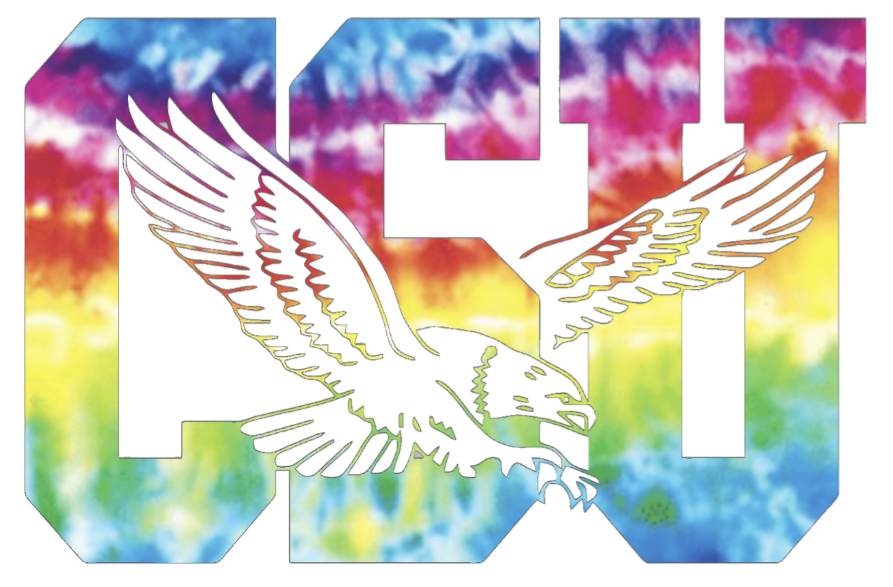 Coppin State Eagles Team Logo Crucial Catch Cancer Tie Dye Vinyl Decal PICK SIZE