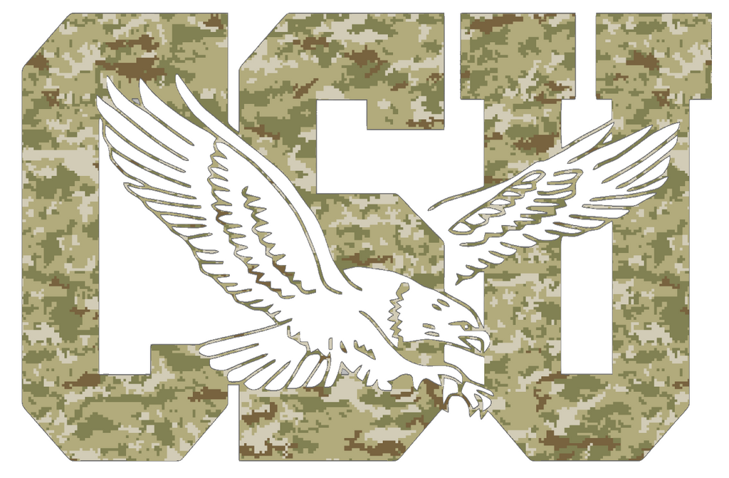 Coppin State Eagles Team Logo Salute to Service Camouflage Camo Vinyl Decal PICK SIZE