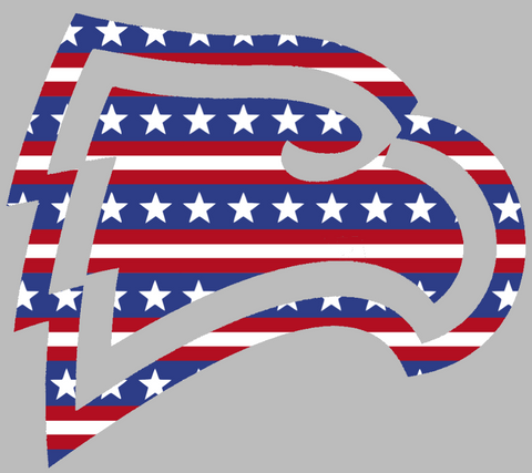 Winthrop Eagles Team Logo Stars & Stripes USA American Flag Vinyl Decal PICK SIZE
