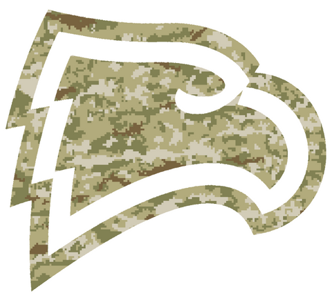 Winthrop Eagles Team Logo Salute to Service Camouflage Camo Vinyl Decal PICK SIZE