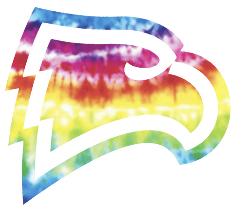 Winthrop Eagles Team Logo Crucial Catch Cancer Tie Dye Vinyl Decal PICK SIZE