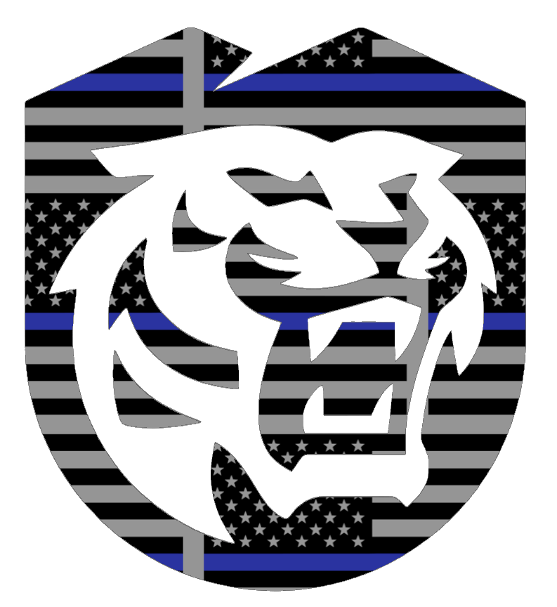 Colorado College Tigers Team Logo Thin Blue Line American Flag Premium DieCut Vinyl Decal PICK SIZE