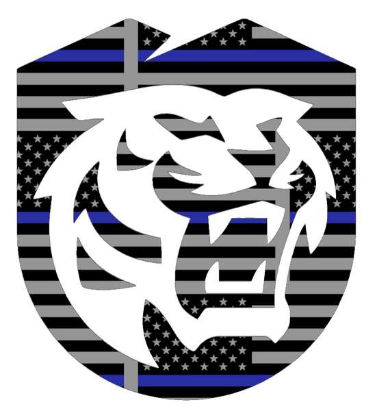 Colorado College Tigers Team Logo Thin Blue Line American Flag Premium DieCut Vinyl Decal PICK SIZE