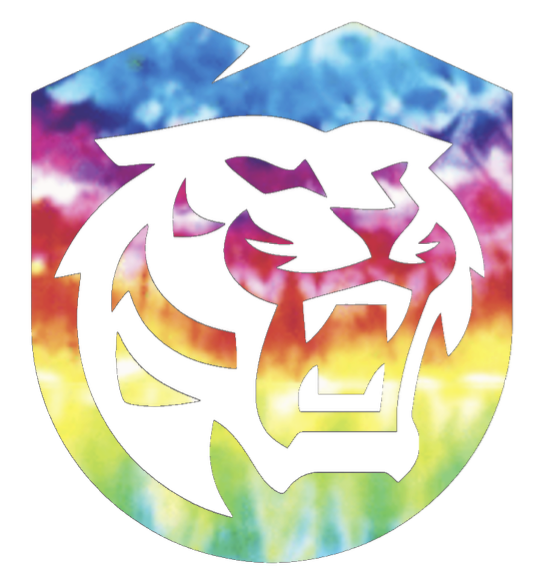 Colorado College Tigers Team Logo Crucial Catch Cancer Tie Dye Vinyl Decal PICK SIZE