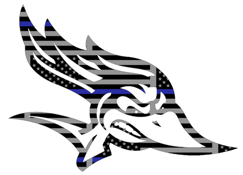 CSU Bakersfield Roadrunners Team Logo Thin Blue Line American Flag Premium DieCut Vinyl Decal PICK SIZE