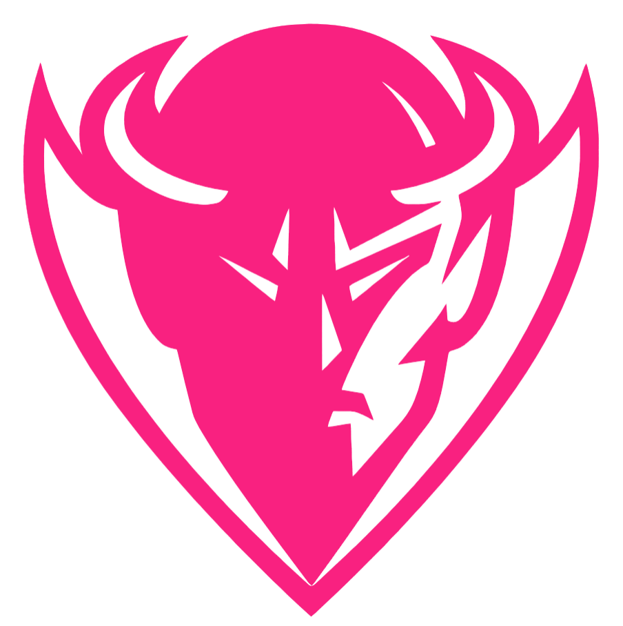 DePaul Blue Demons HOT PINK Team Logo Premium DieCut Vinyl Decal PICK SIZE