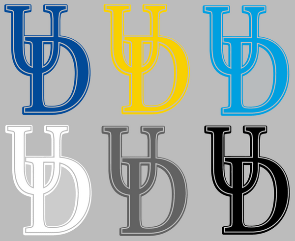 Delaware Blue Hens Retro Throwback Logo Premium DieCut Vinyl Decal PICK COLOR & SIZE