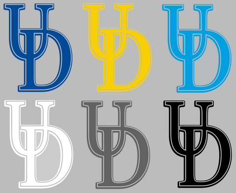 Delaware Blue Hens Retro Throwback Logo Premium DieCut Vinyl Decal PICK COLOR & SIZE