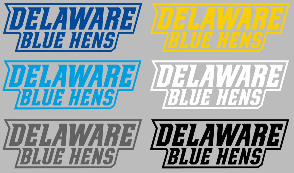 Delaware Blue Hens Team Name Logo Premium DieCut Vinyl Decal PICK COLOR & SIZE