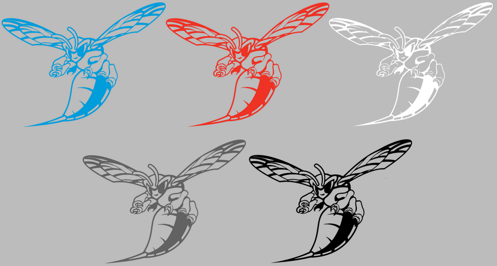 Delaware State Hornets Team Logo Premium DieCut Vinyl Decal PICK COLOR & SIZE
