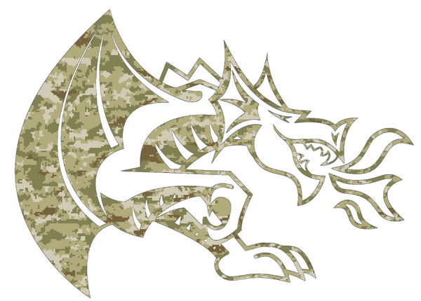 Drexel Dragons Team Logo Salute to Service Camouflage Camo Vinyl Decal PICK SIZE
