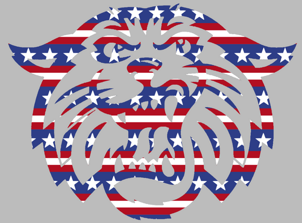 Villanova Wildcats Mascot Logo Stars & Stripes USA American Flag Vinyl Decal PICK SIZE