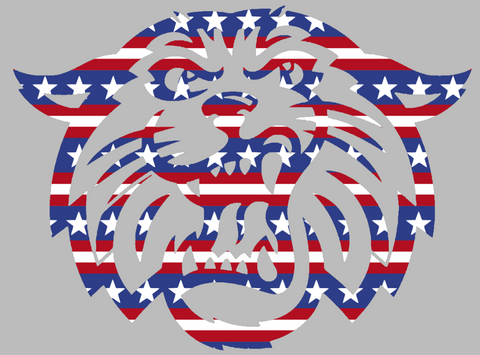 Villanova Wildcats Mascot Logo Stars & Stripes USA American Flag Vinyl Decal PICK SIZE